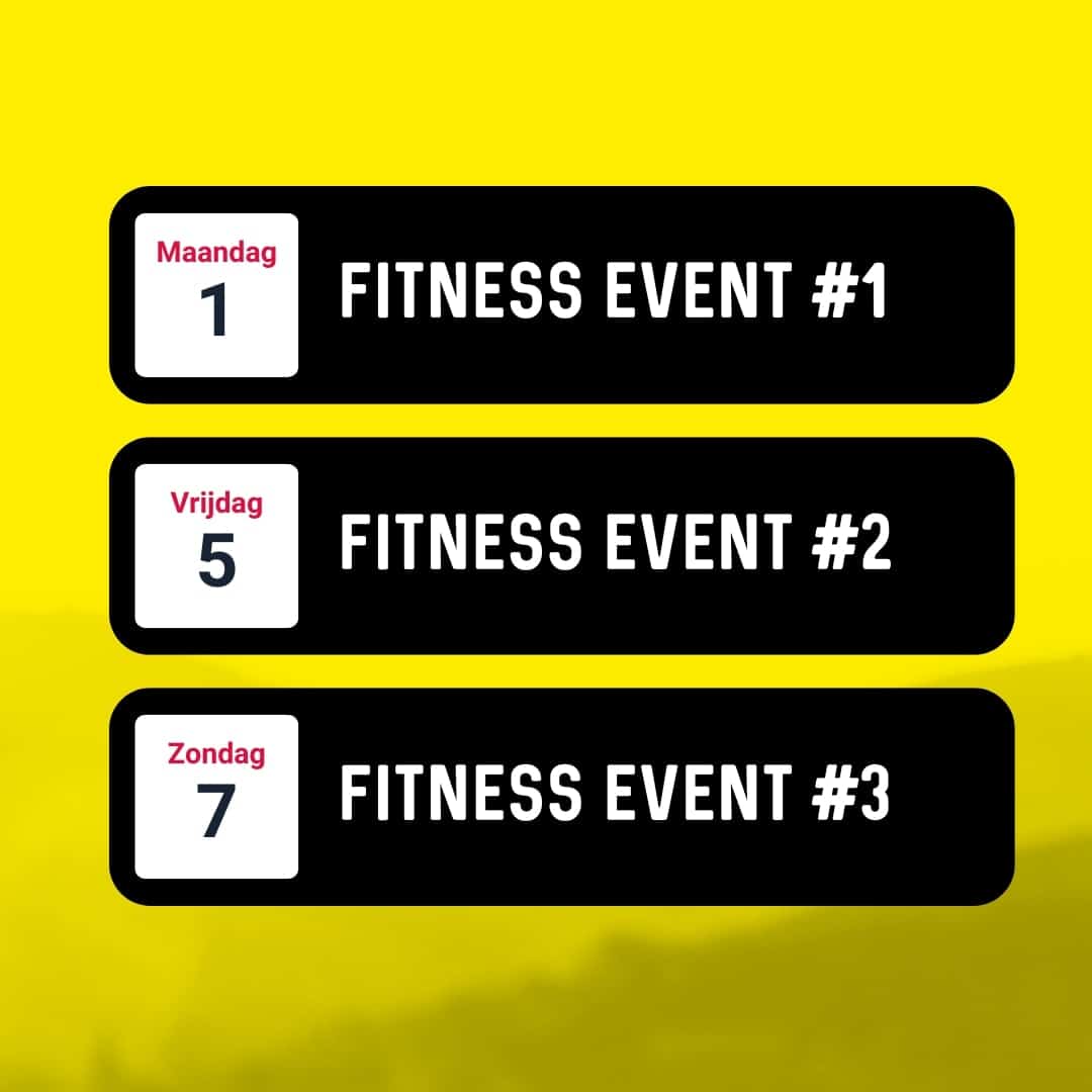 fitness evenementen kalender voor fitnessondernemers
