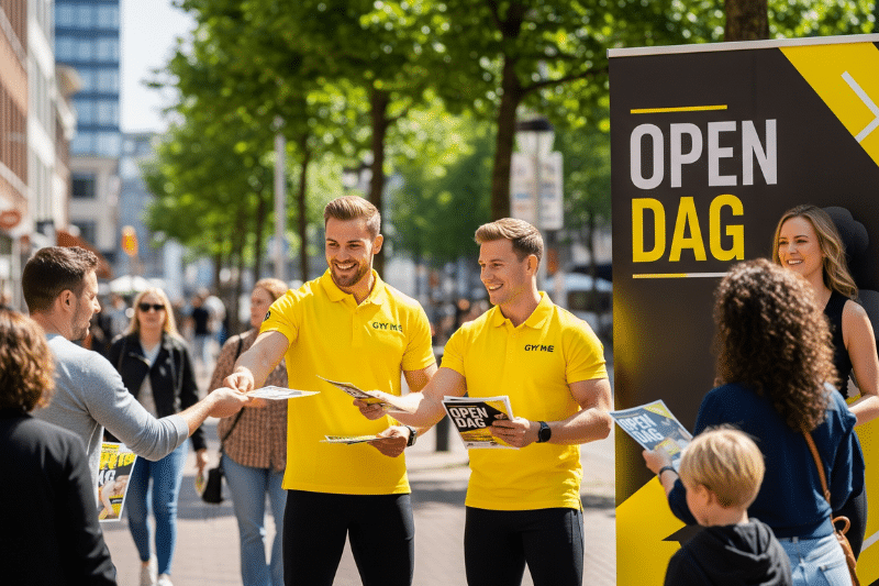 buurt informeren met promotie van open dag