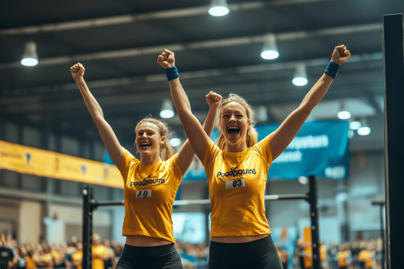 samen aan een fitnessracing event meedoen