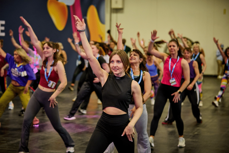 Groepslessen tijdens de fibo